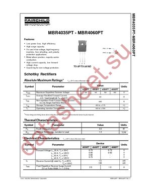 MBR4045PT datasheet  